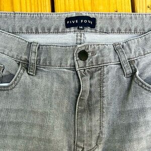 Gray Denim Jeans 34x30 Straight Slim